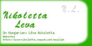 nikoletta leva business card